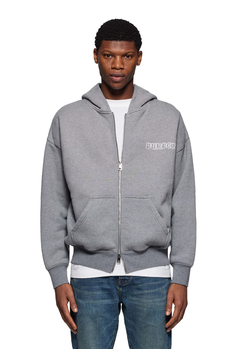 0040~Printed PURPLE RIDES Hooded Sweatshirt main image 1