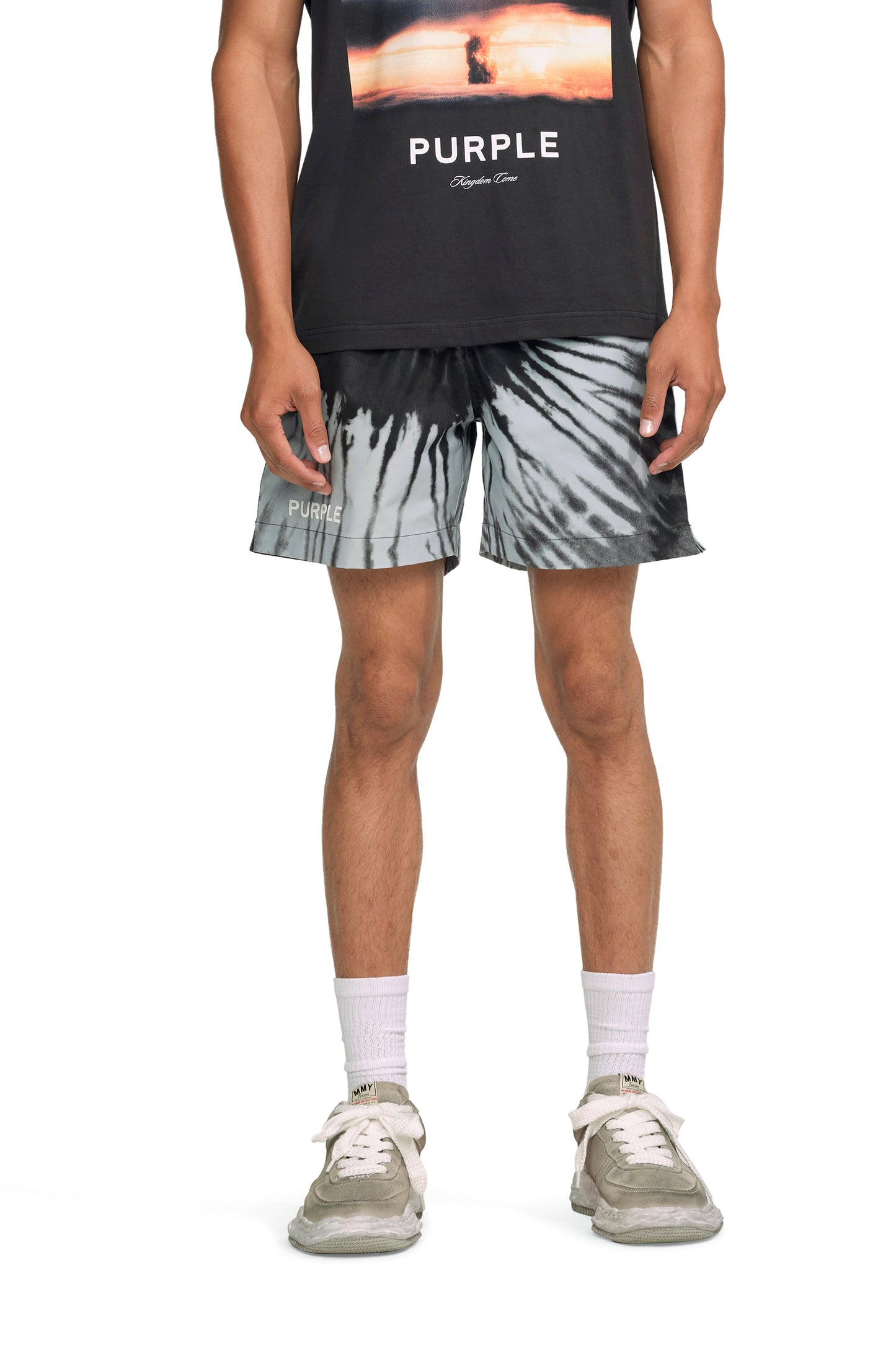 Spiral Tie Dye Black All-Around Short