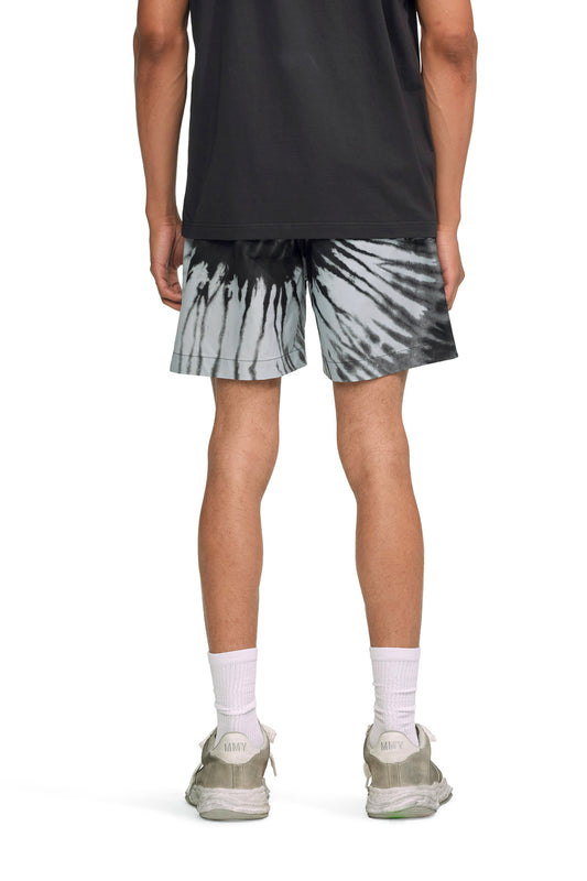 Spiral Tie Dye Black All-Around Short