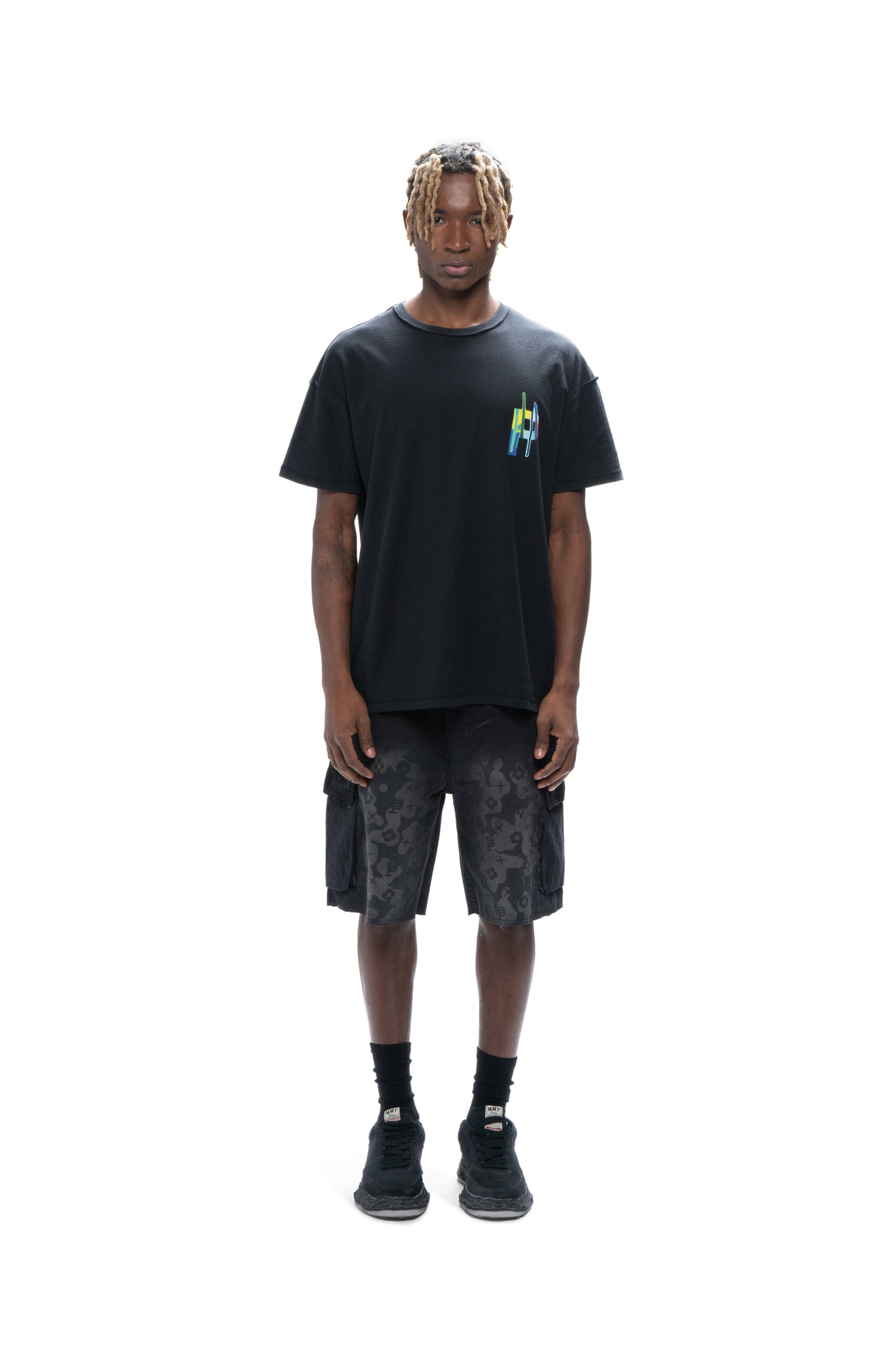 P516 Dirty Jacquard Cargo Shorts