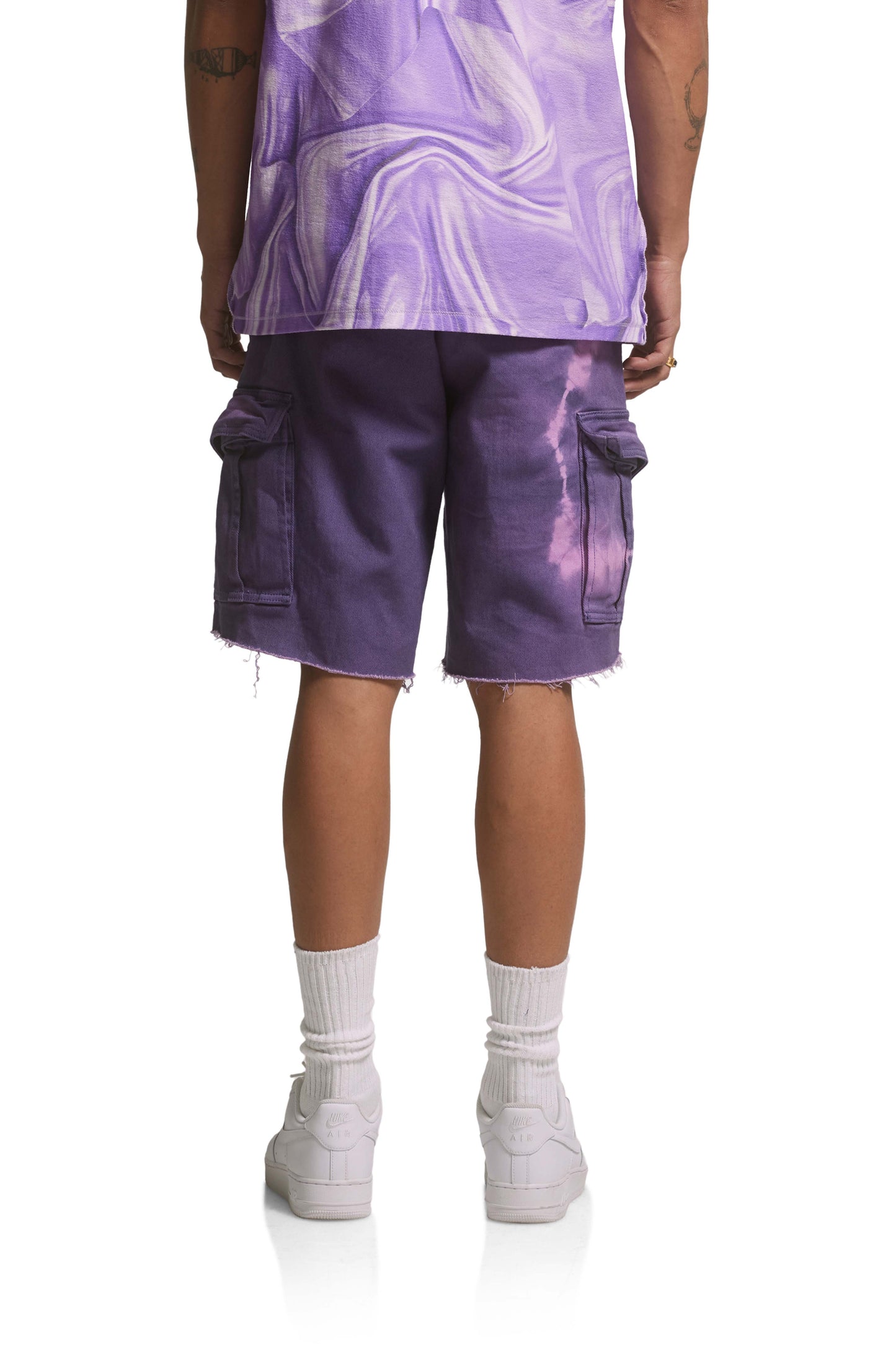 P516 Twill Grape Cargo Short