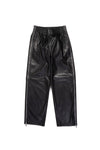 Leather Side Zip Track Pant
