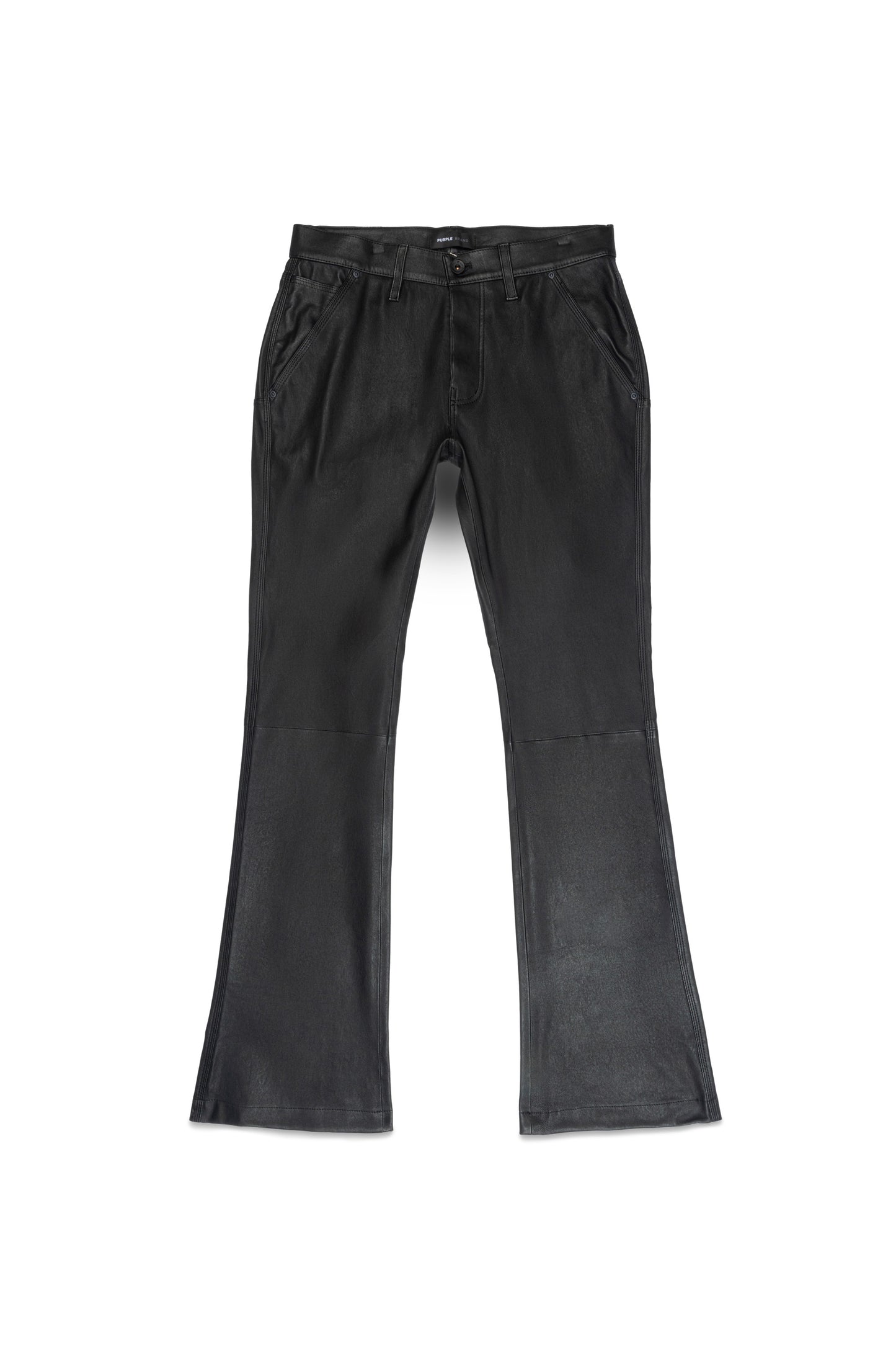 P531 Leather Slim Flare Pants