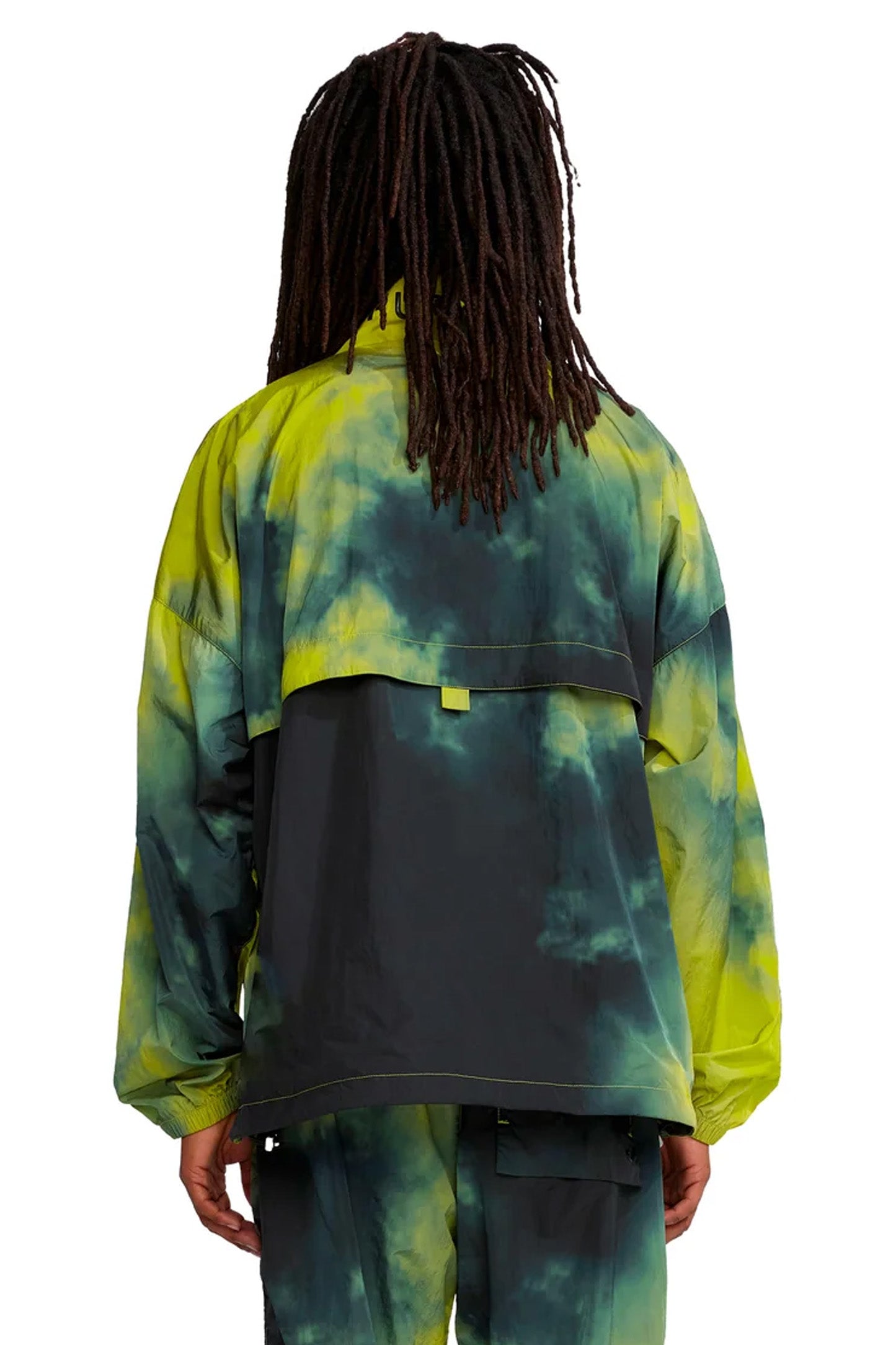 P604 HALF ZIP MOCK NECK - Fluorescent Yellow Smoke