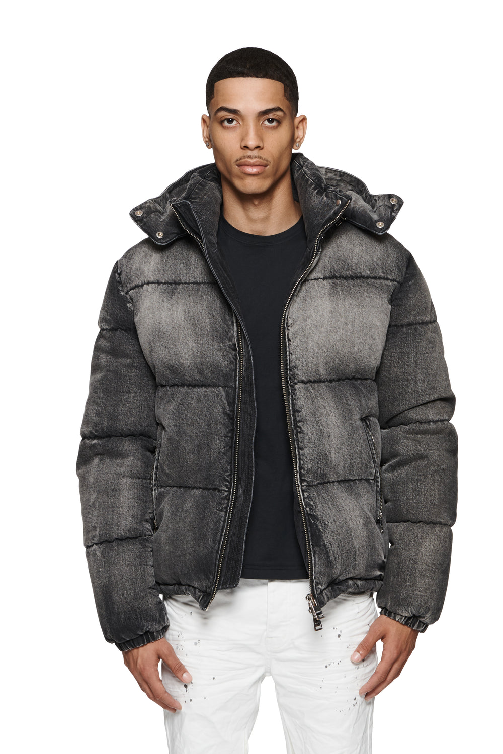 Denim Puffer Jacket