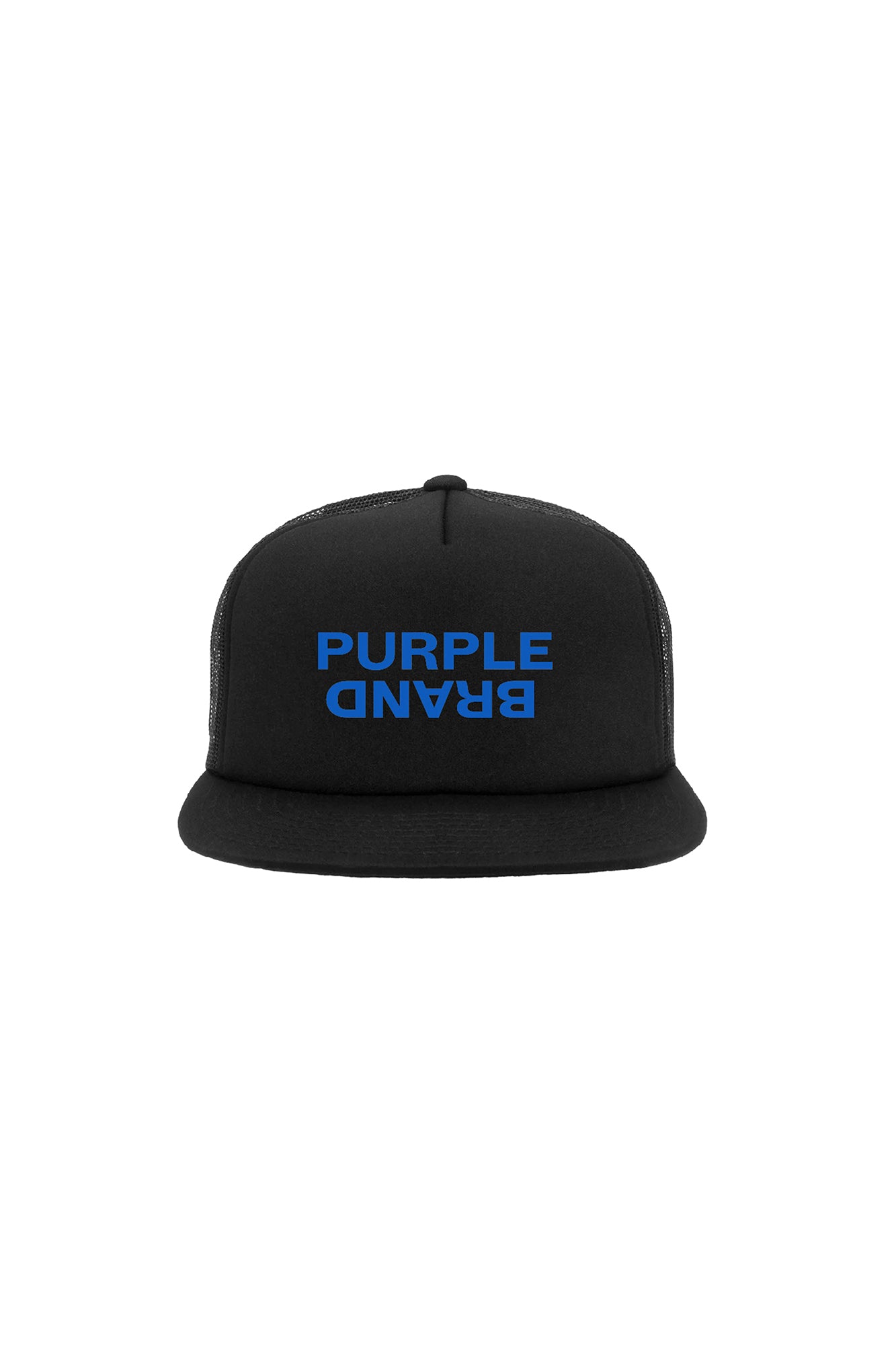 P902 5 PANEL HAT - Blue Text