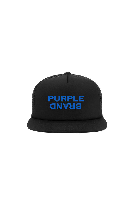 P902 5 PANEL HAT - Blue Text