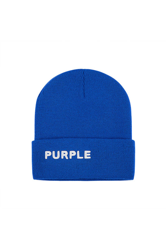 P921 ACRYLIC CUFFED BEANIE - Blue