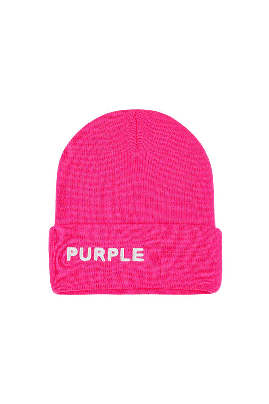 P921 ACRYLIC CUFFED BEANIE - Pink