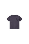 Kids' Monogram Tee in Asphalt, 100% Cotton, Relaxed Fit, available in sizes 4-5 to 12.