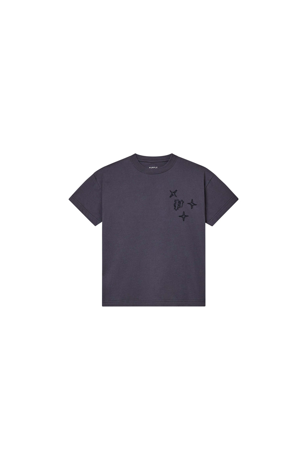 Kids' Monogram Tee in Asphalt, 100% Cotton, Relaxed Fit, available in sizes 4-5 to 12.
