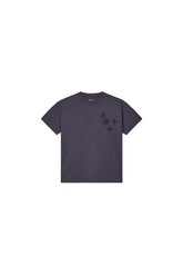 Kids' Monogram Tee in Asphalt, 100% Cotton, Relaxed Fit, available in sizes 4-5 to 12.