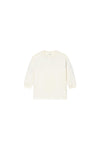 Kids' Jumbo Wordmark Long Sleeve Tee in Antic White, available in sizes 4-5, 6-7, 8, 10, 12.