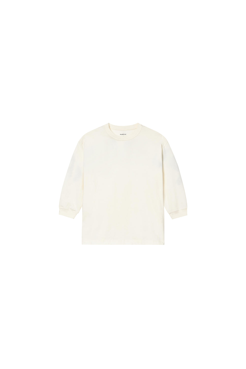 Kids' Jumbo Wordmark Long Sleeve Tee in Antic White, available in sizes 4-5, 6-7, 8, 10, 12.