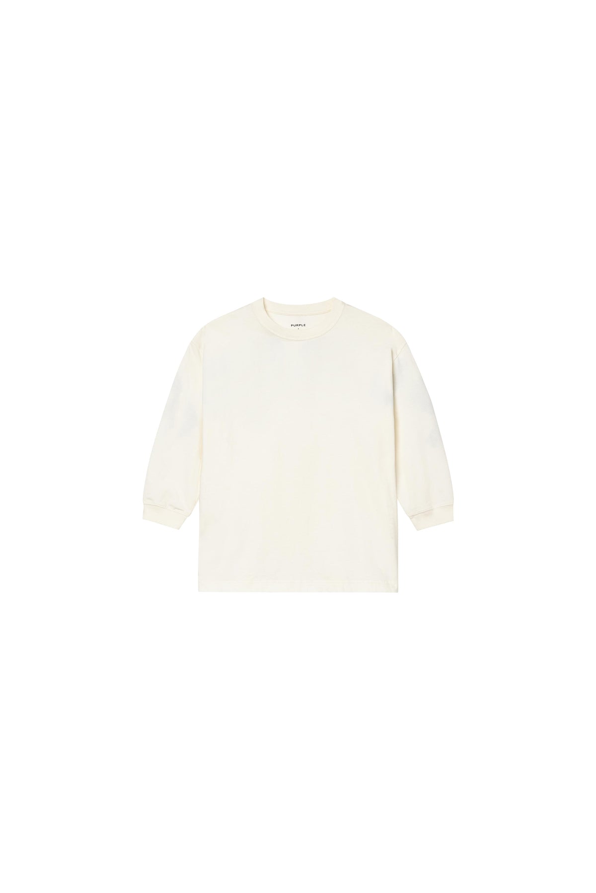 Kids' Jumbo Wordmark Long Sleeve Tee in Antic White, available in sizes 4-5, 6-7, 8, 10, 12.