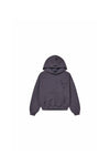 Kids' Monogram Hoodie in Asphalt, relaxed fit, mid-weight fleece, sizes 4-5 to 12.