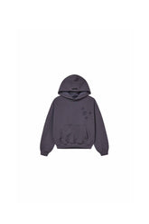 Kids' Monogram Hoodie in Asphalt, relaxed fit, mid-weight fleece, sizes 4-5 to 12.