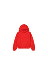 Kids' Wordmark Applique Hoodie in Fiery Red, relaxed fit, mid weight fleece, available in sizes 4-5 to 12.