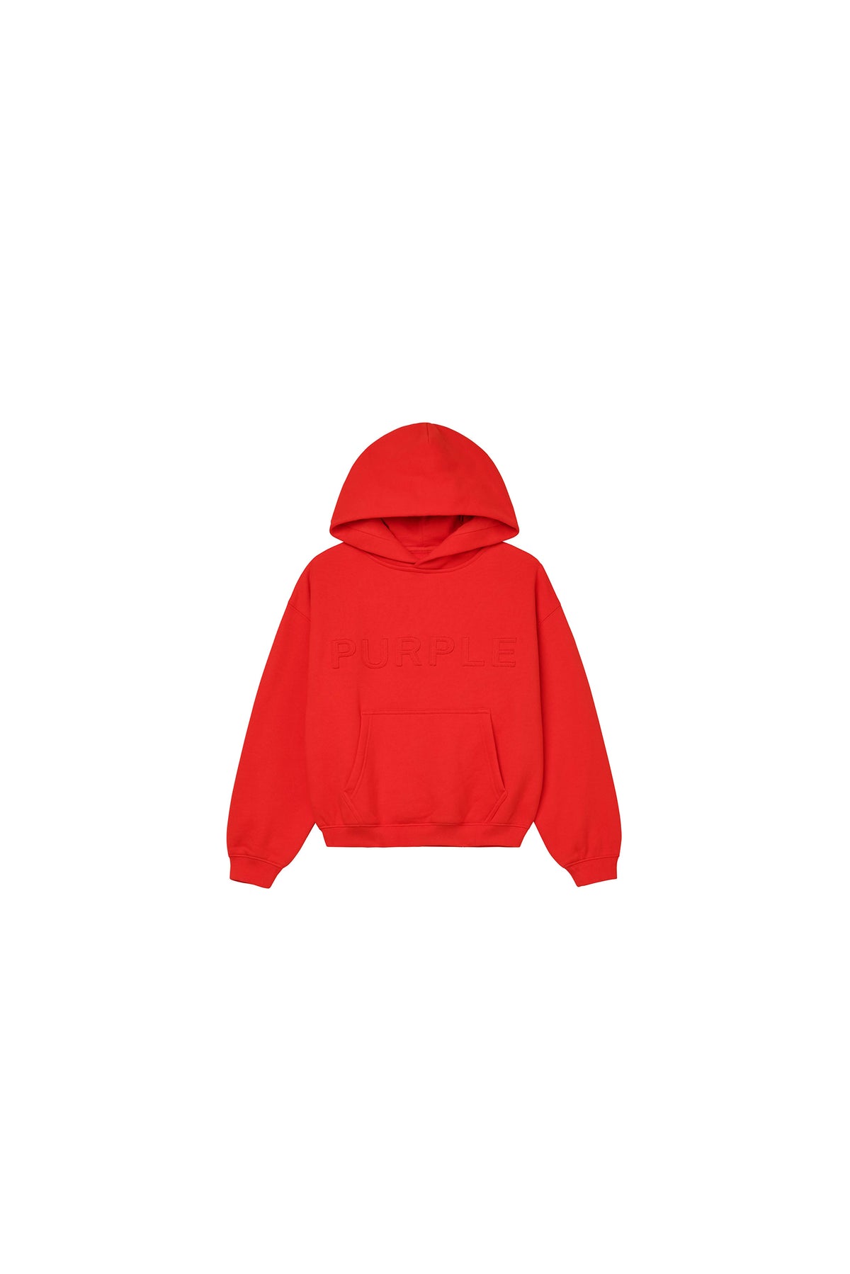 Kids' Wordmark Applique Hoodie in Fiery Red, relaxed fit, mid weight fleece, available in sizes 4-5 to 12.