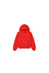 Kids' Wordmark Applique Hoodie in Fiery Red, relaxed fit, mid weight fleece, available in sizes 4-5 to 12.
