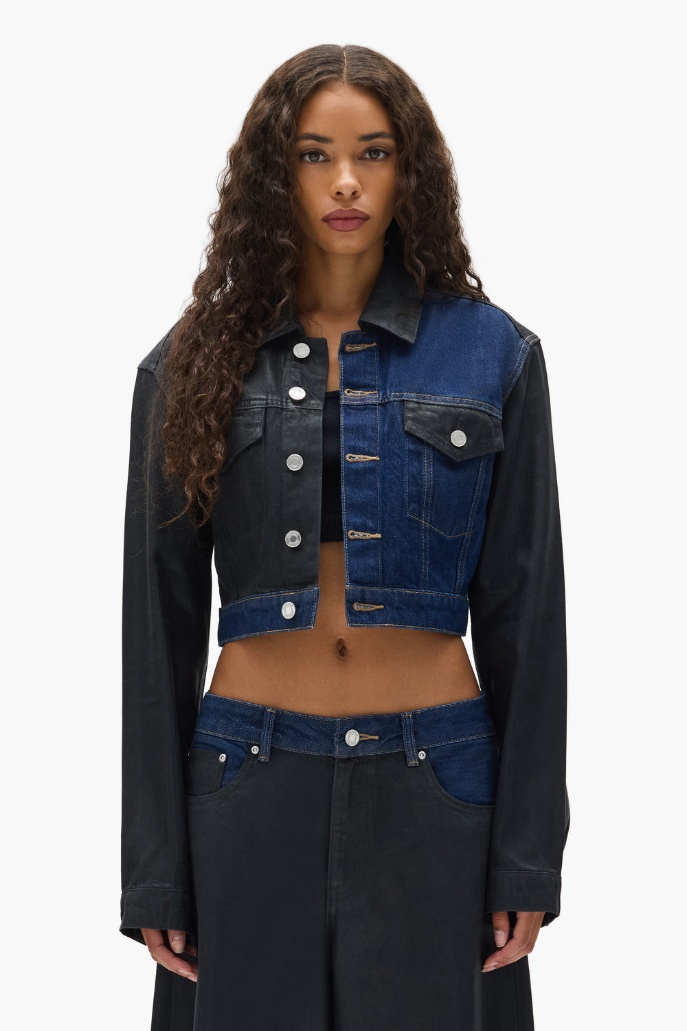 Dual Tone Cropped Jacket