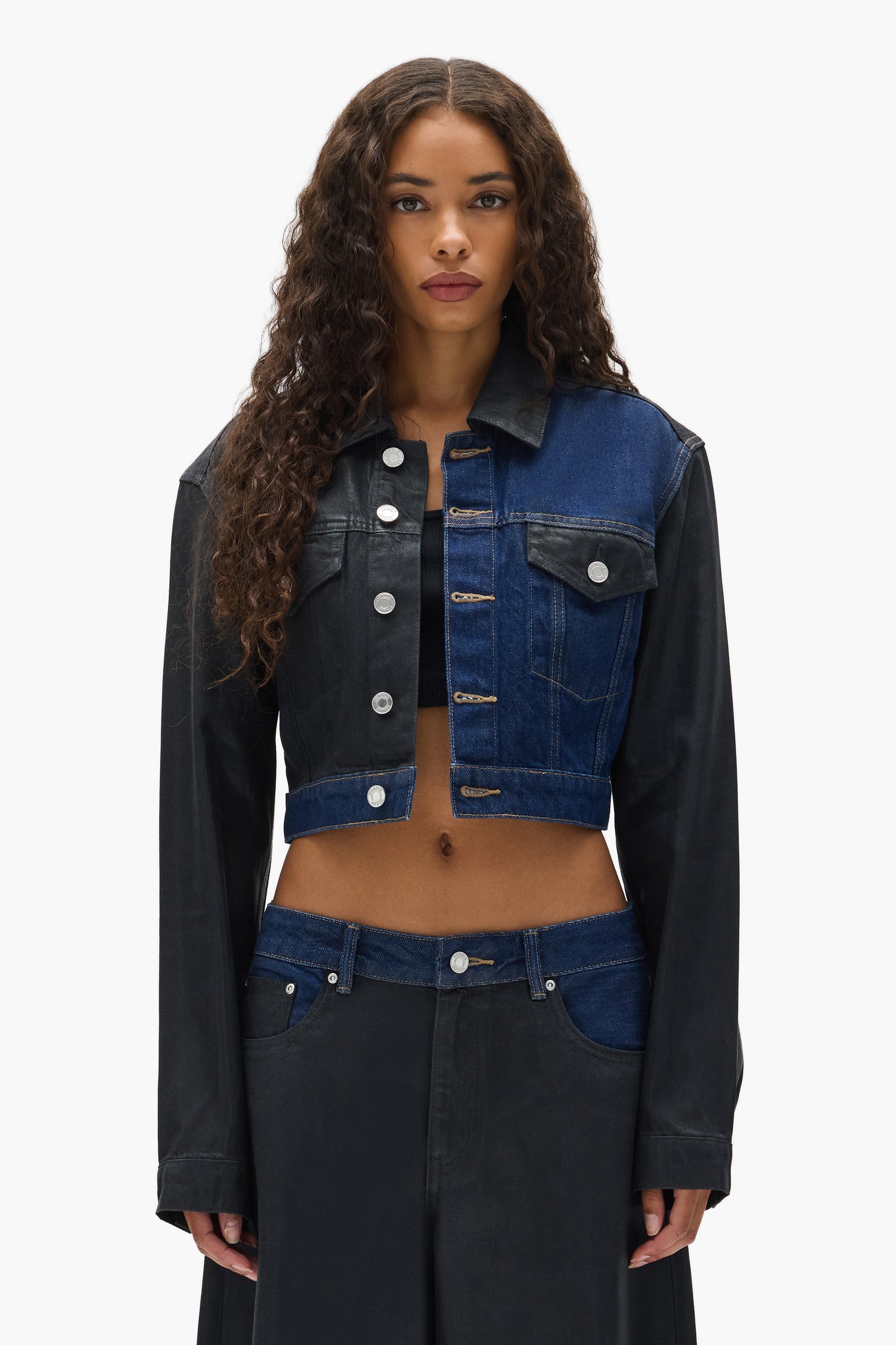 Dual Tone Cropped Jacket