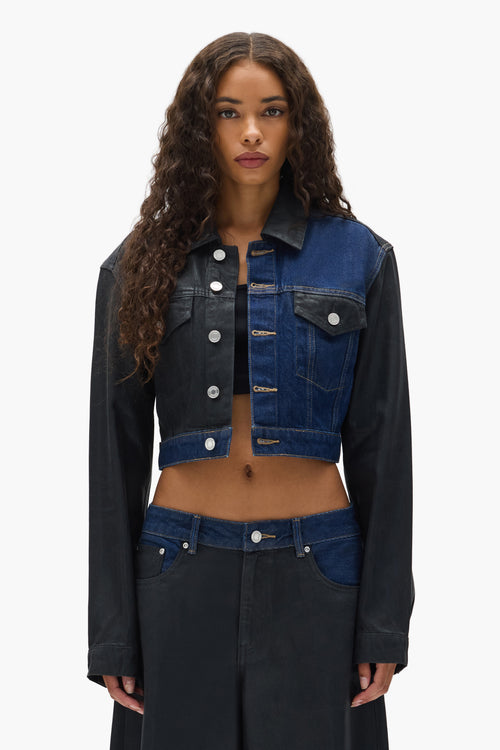 Dual Tone Cropped Jacket