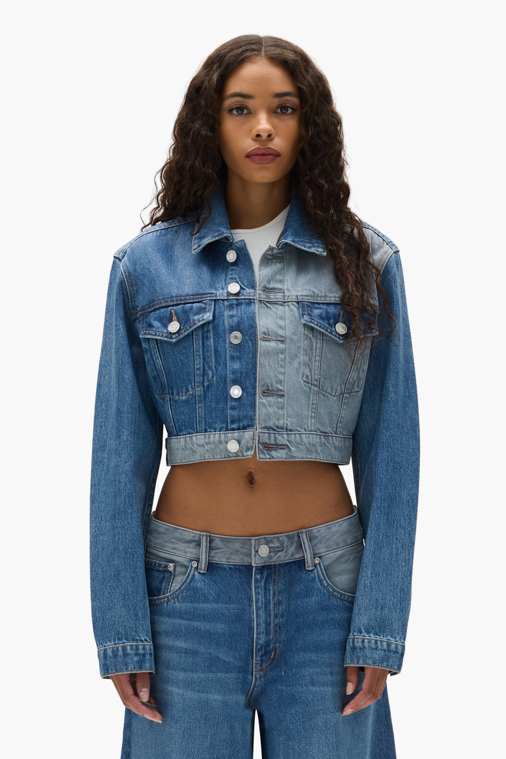 Cropped Length Jacket Dual Tone Cropped Jacket – PURPLE BRAND
