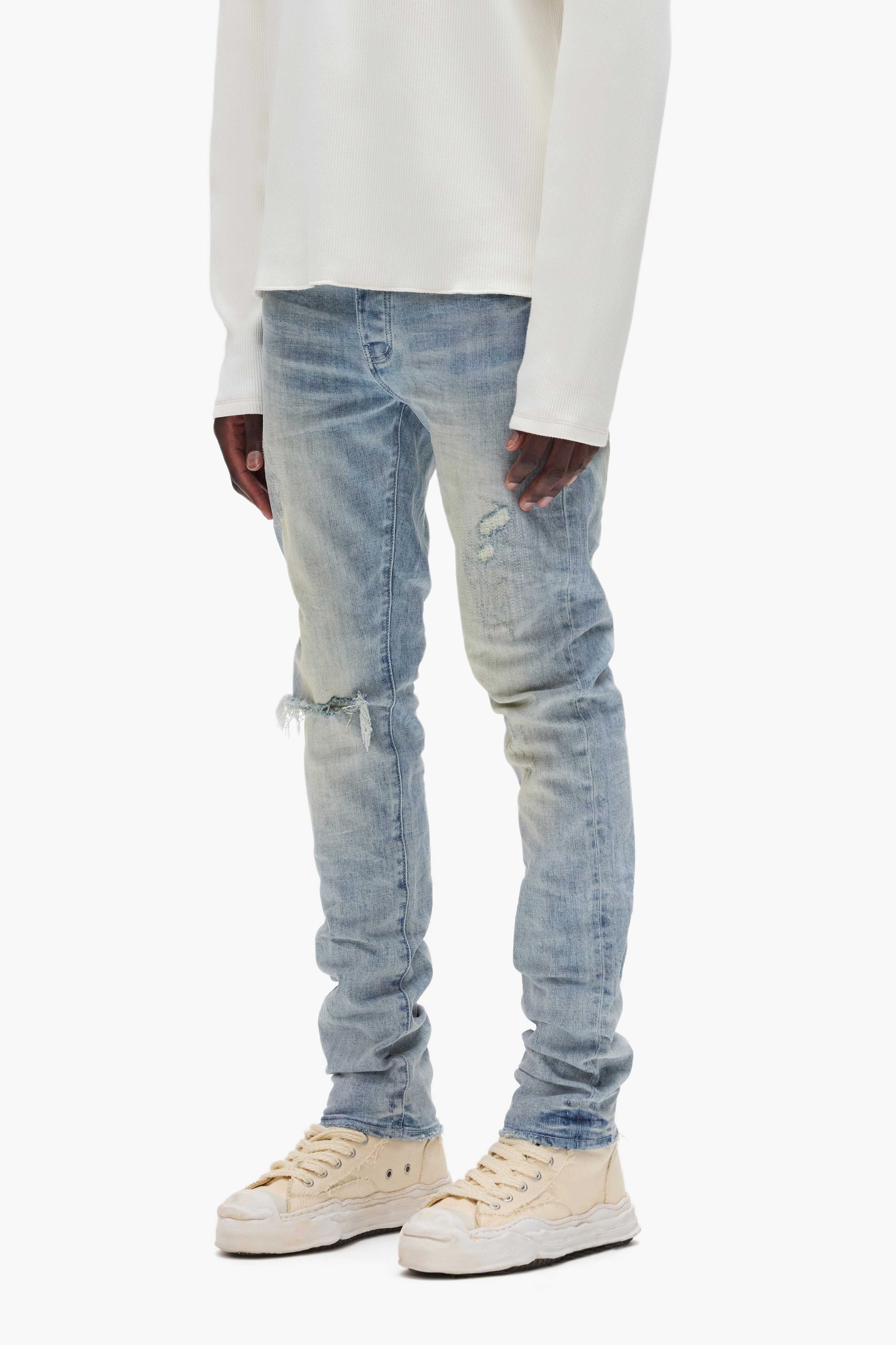 P001 Three Year Light Indigo – PURPLE BRAND