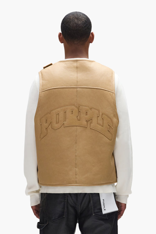 Slab Wordmark Shearling Vest