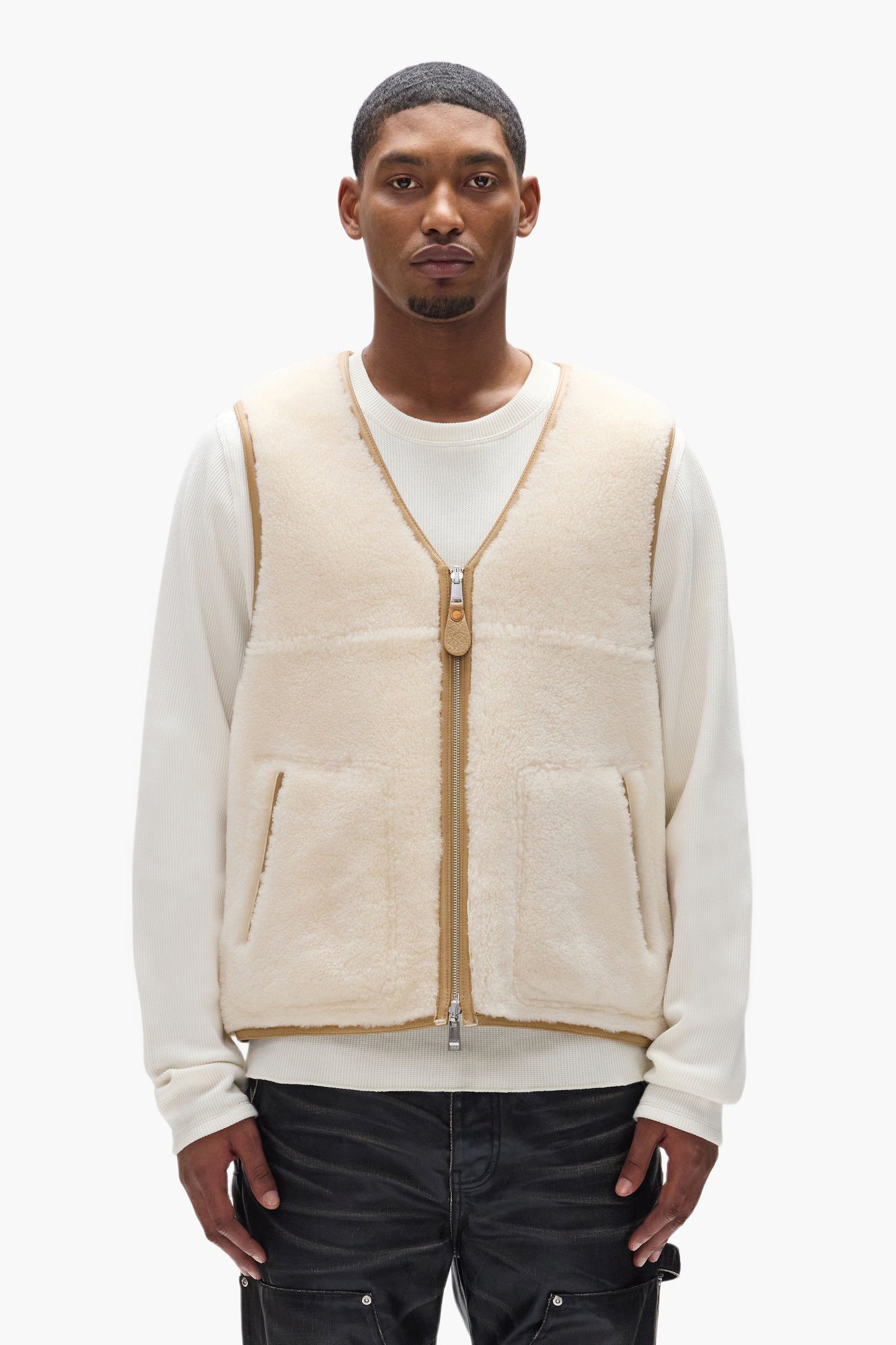 Slab Wordmark Shearling Vest
