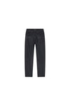 Kids' Black Resin Low Rise Stretch Skinny Denim with Monogram Print and 5 Pocket Styling