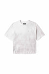Rivet Tee oversized heavyweight jersey in brilliant white with chest pocket and logo patch.