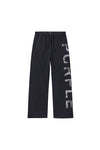 Jumbo Wordmark Sweatpant in black with a regular straight fit and midweight fleece material.