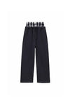 Dual Boxer Waistband Sweatpant in black, featuring relaxed fit and waistband drawcord.