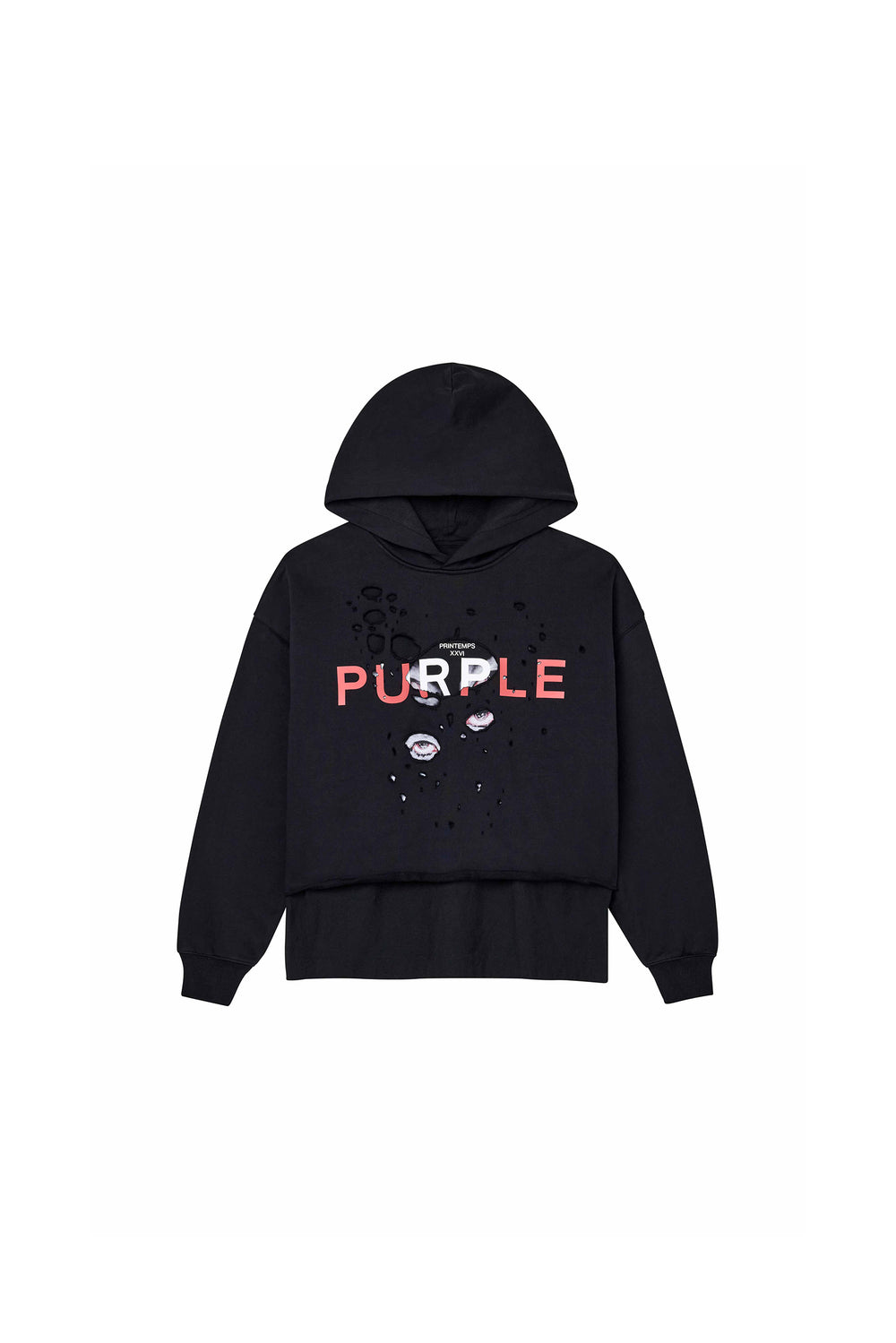 Cutout Double Layer Hoodie
