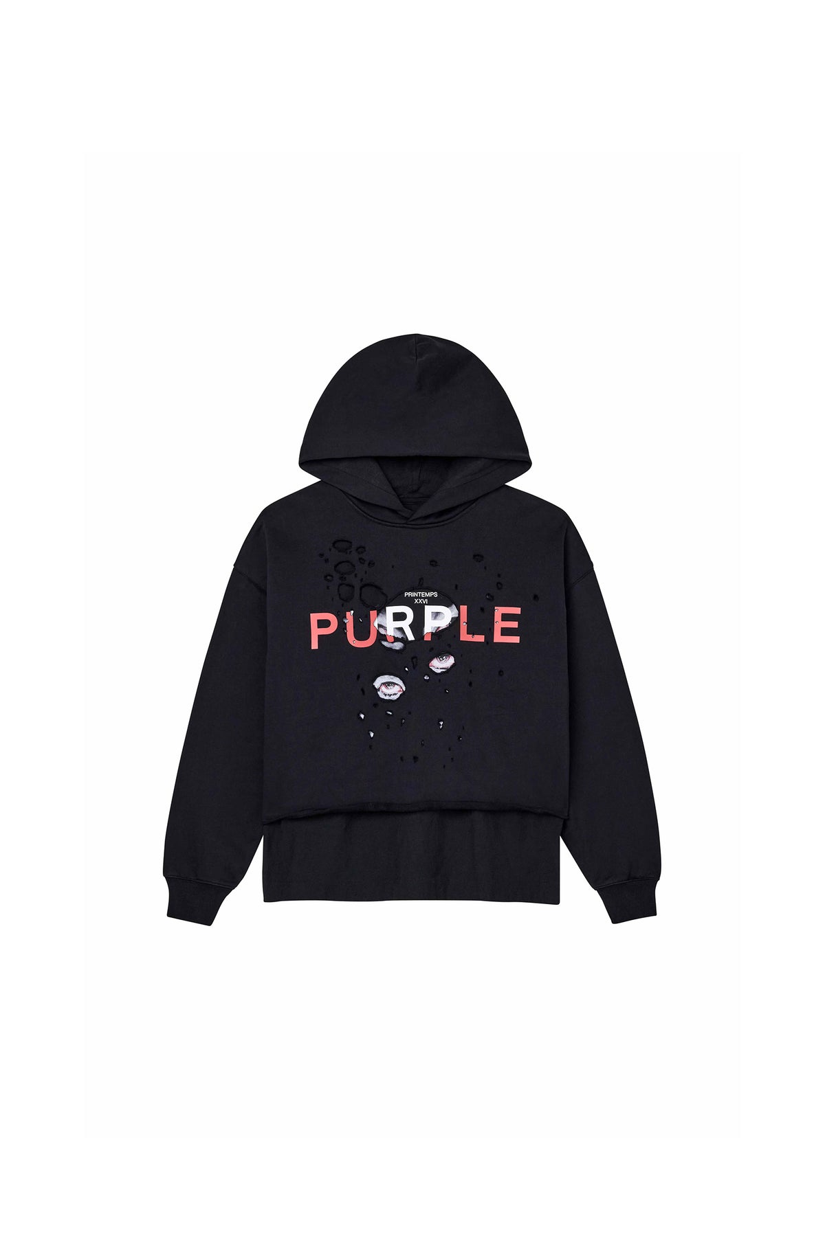 Cutout Double Layer Hoodie