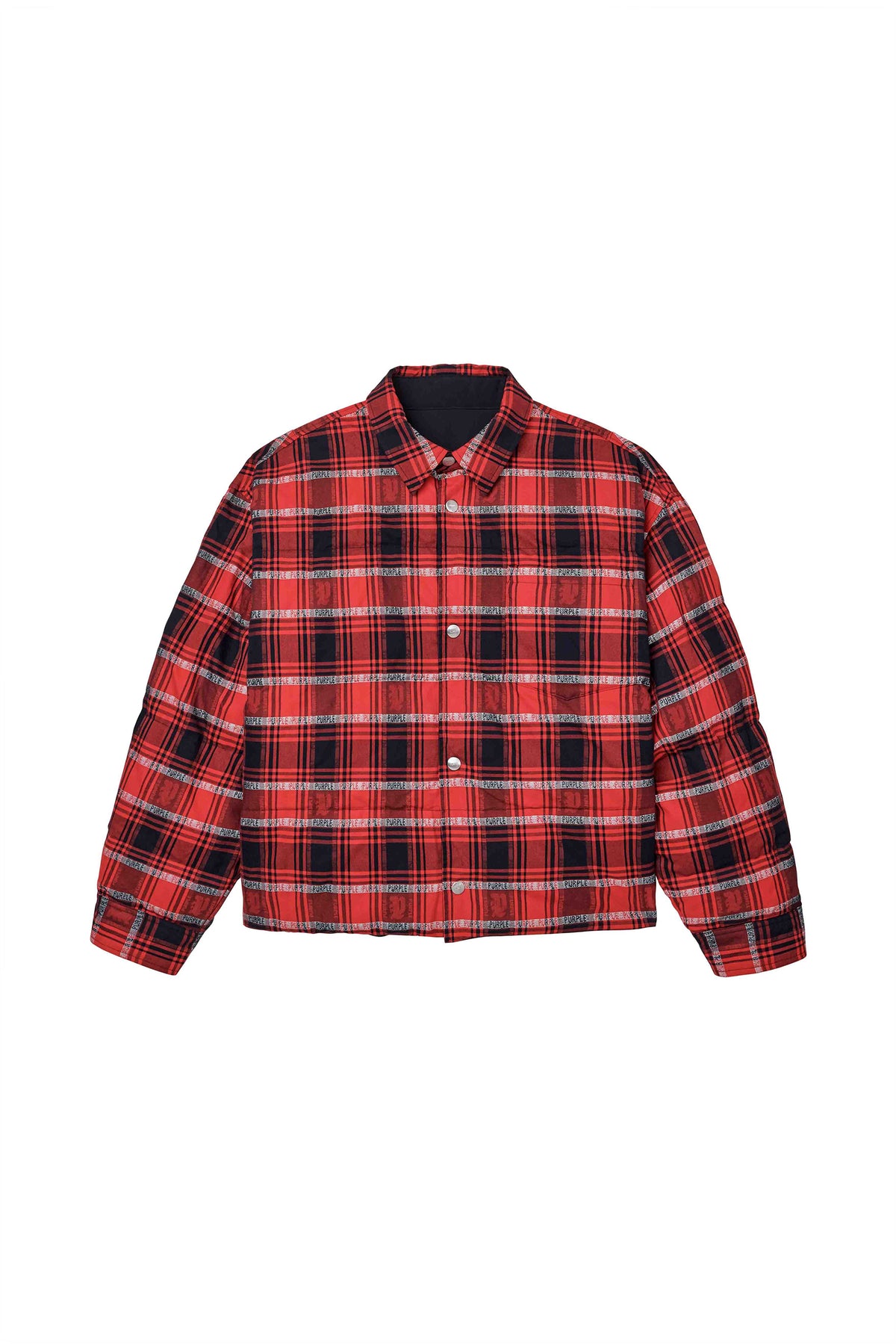 Plaid Script Reversible Jacket