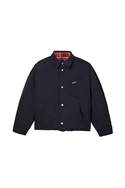 Plaid Script Reversible Jacket