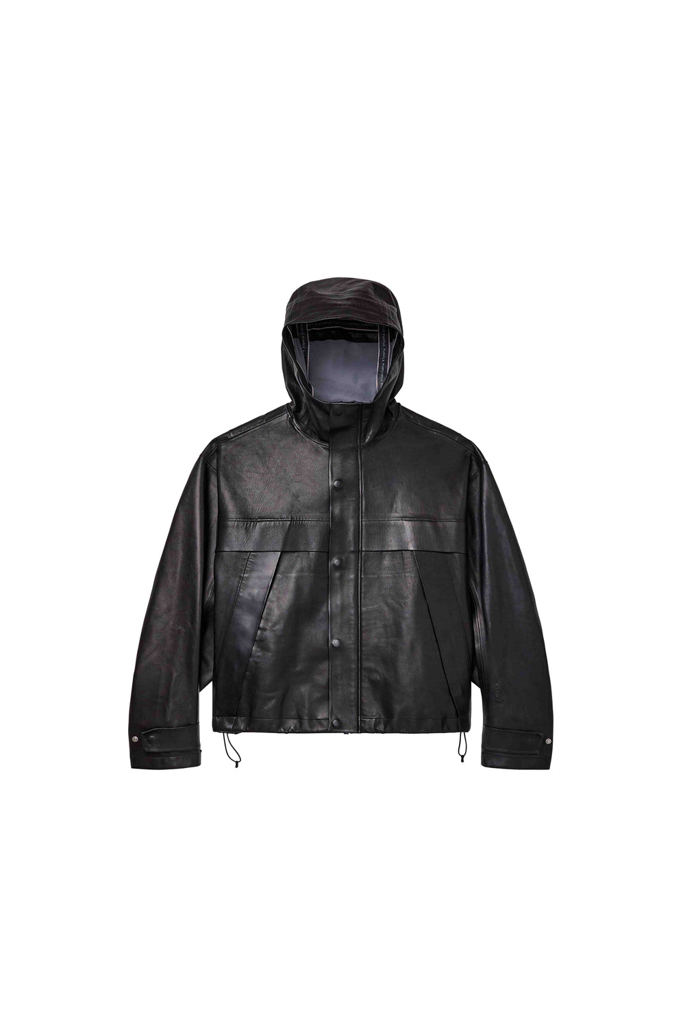 Leather Tech Anorak Jacket