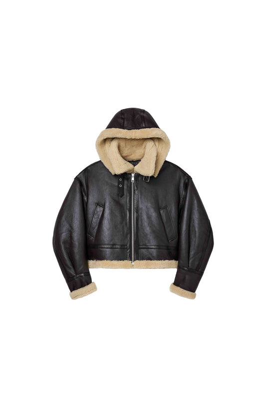 Foil Wordmark Shearling Jacket