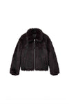 Faux Fur Shawl Jacket
