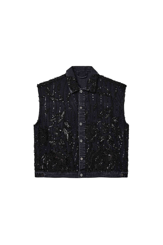 Mesh Embellished Vest