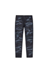 3D Pigment washed black denim stretch skinny jeans with low rise and button fly