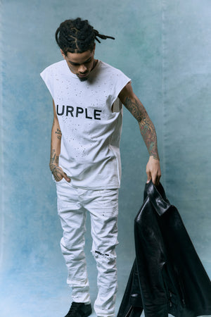 Purple Brand Jeans - Multicolor Paint - Grey - P001 – Dabbous