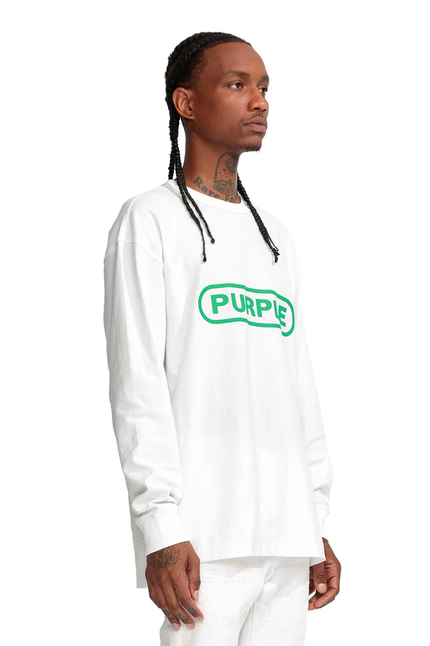P204 REGULAR FIT LONG SLEEVE SHIRT - Badge in White