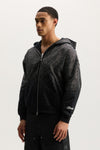 Sparkely Hoodie in peach with hotfix and embroidery crystal fade detail, available in various sizes.