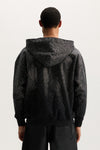 Sparkely hoodie in cotton fleece with hotfix and embroidery crystal fade detail.