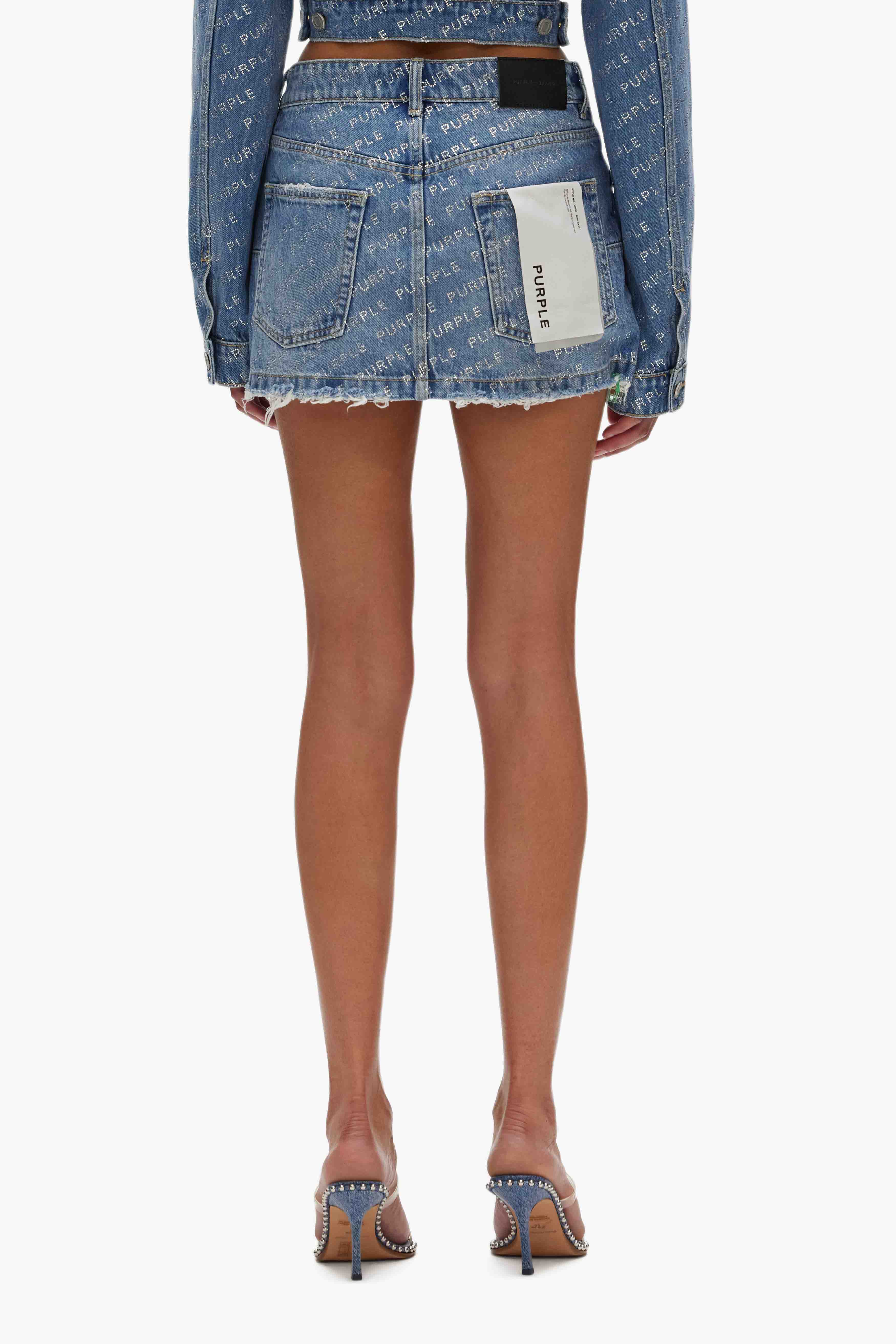 Logo Bling Mini Skirt – PURPLE BRAND