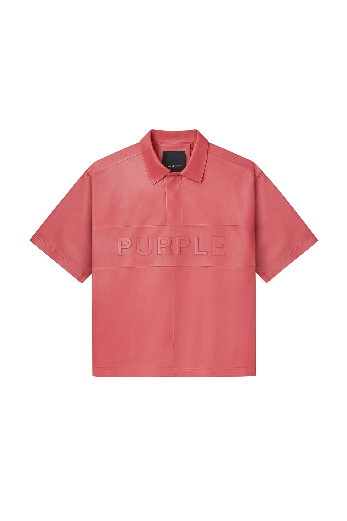 Leather Short Sleeve Polo